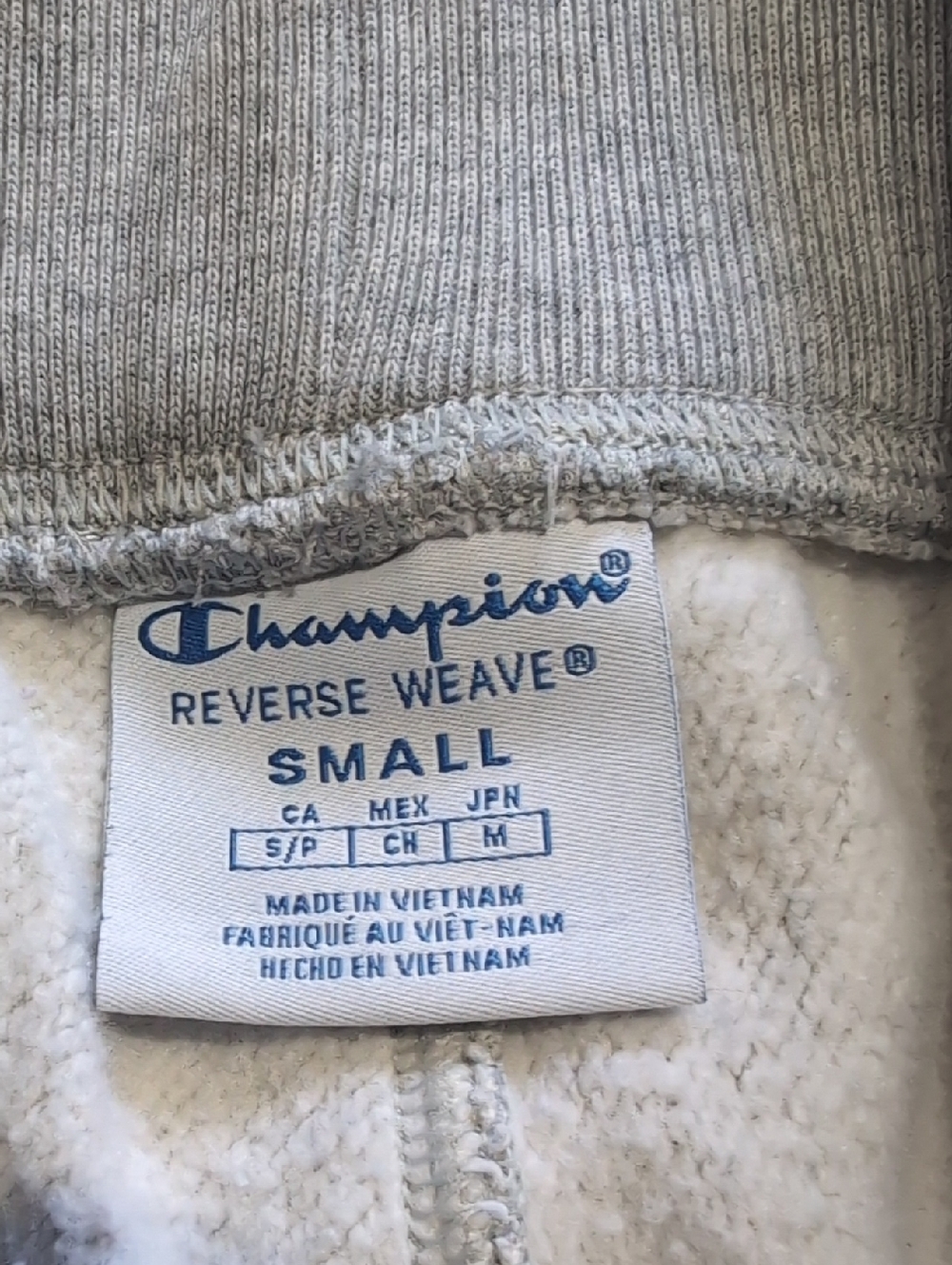 Champion Reverse Weave Grey Allover Blue/Orange Logo Sweatpant Jogger Small - Picture 6 of 11